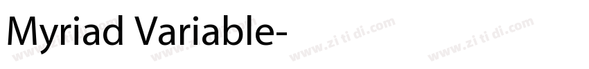 Myriad Variable字体转换